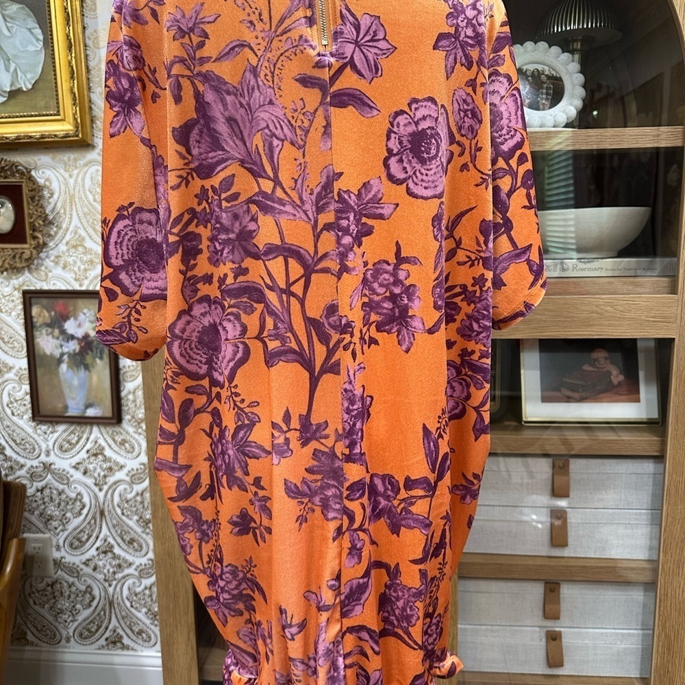 Orange Oversized Relaxed Short Sleeve Tee - Picture 7 of 8